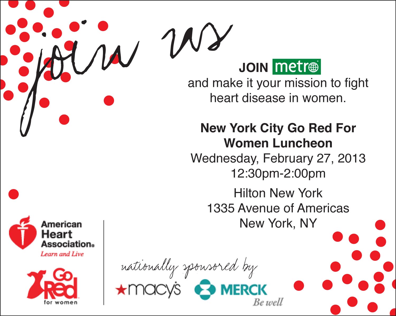 Metro-Macy's Luncheon Invitation