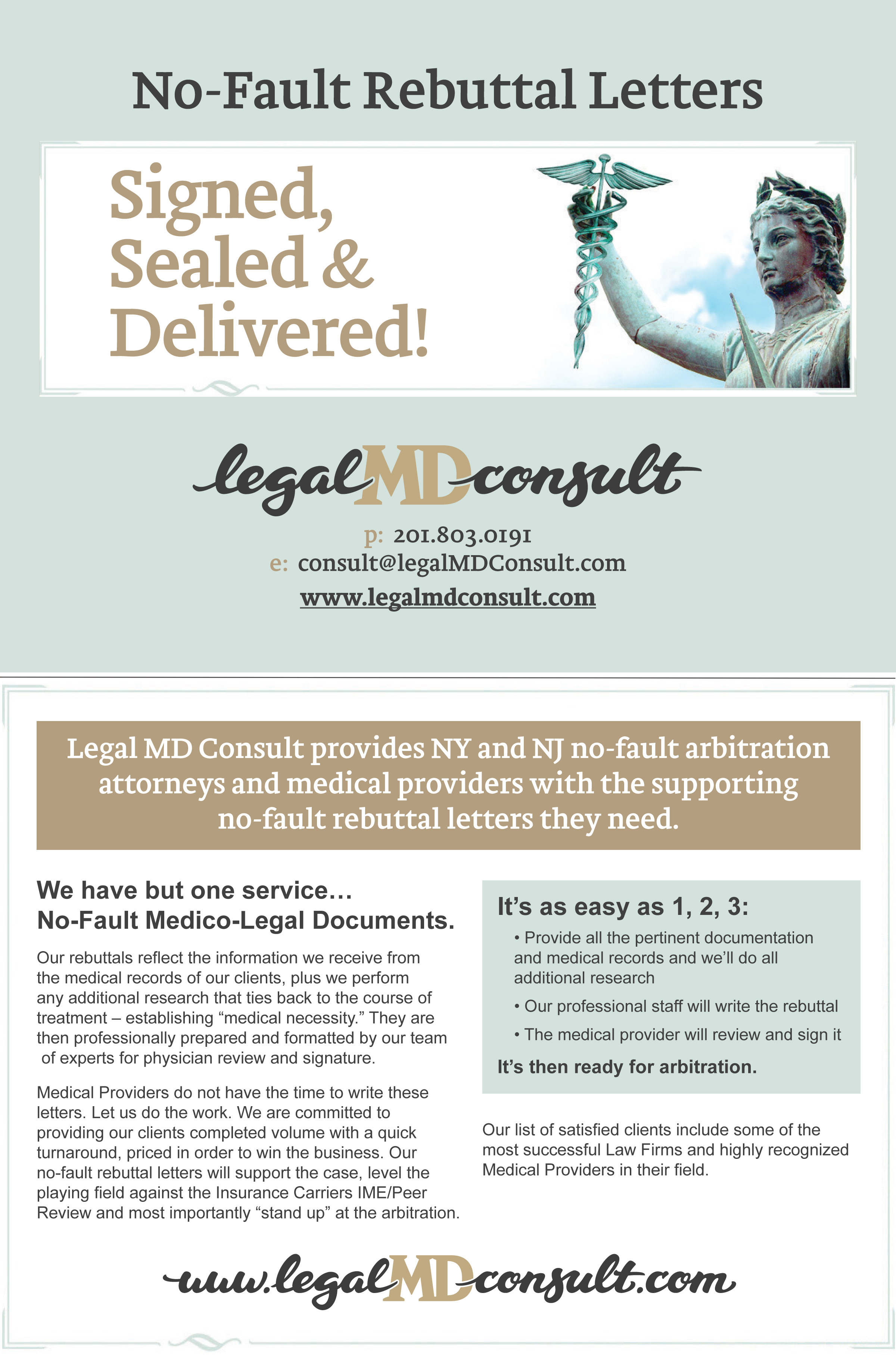 Legal MD Consult Postcard