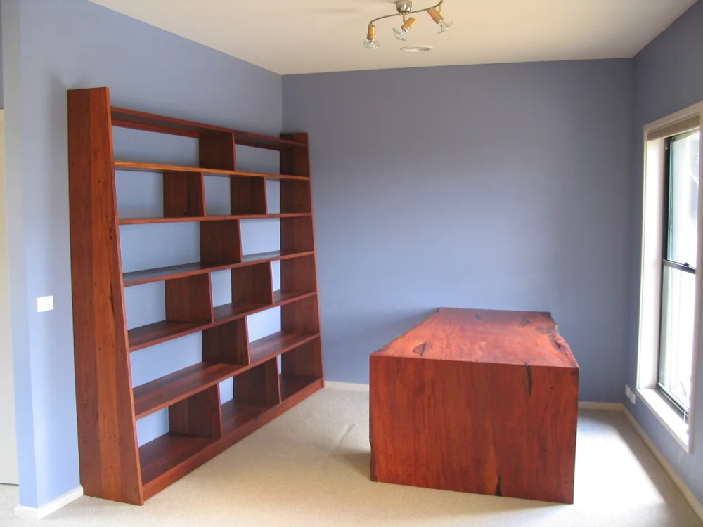 Bookshelf in Recycled Red Hardwoods