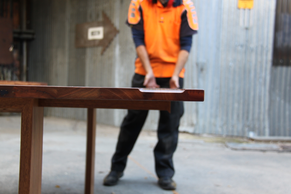 Folding leaf table custom built for Amelia Witheridge 