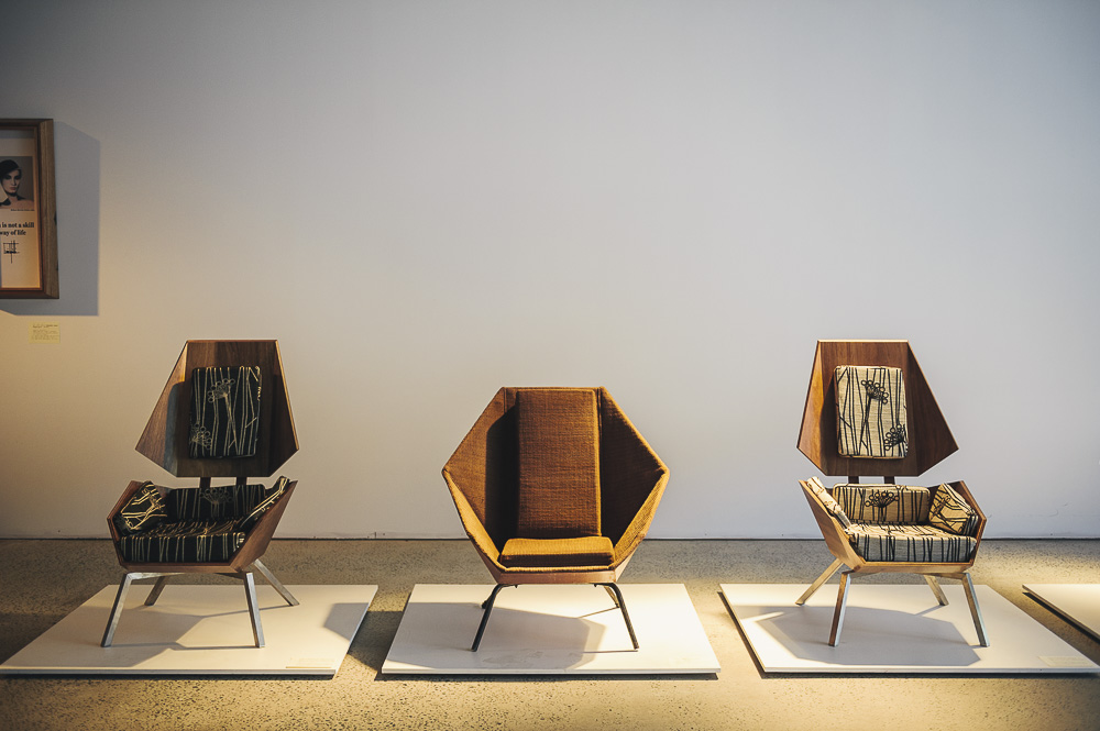 The origional 1954 Polyhedrica first released in New York (centre) along side the 60th Anniversary re design