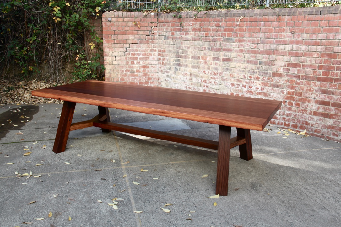 'Studio Thunk' designed table constructed using mixed red Australian hardwoods, as always built to last using some creative joinery!
