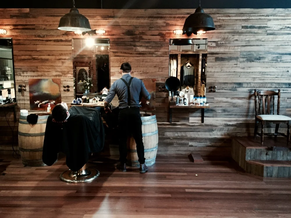 Groomed Barber rustic wall cladding
