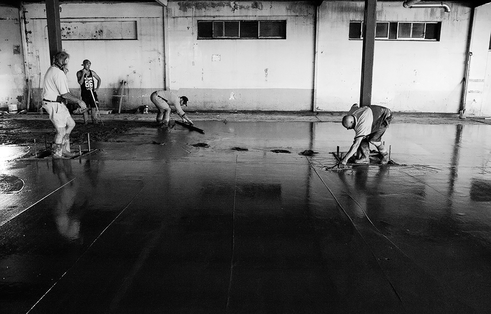 Re concreting under the old ovens