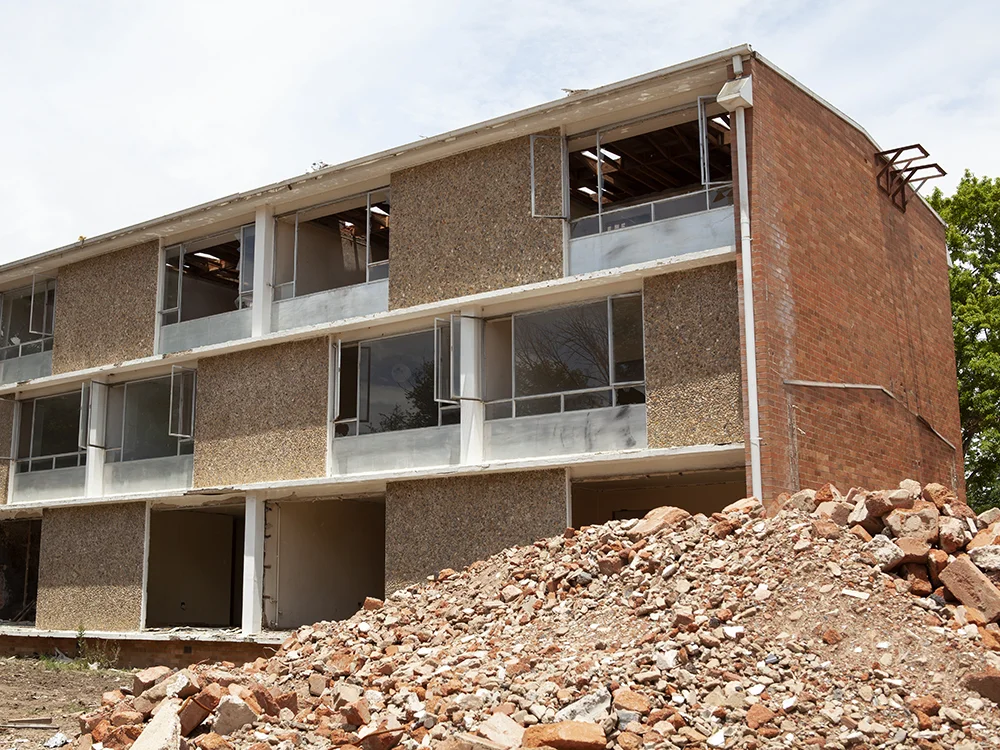 Northbourne Flats partially demolished