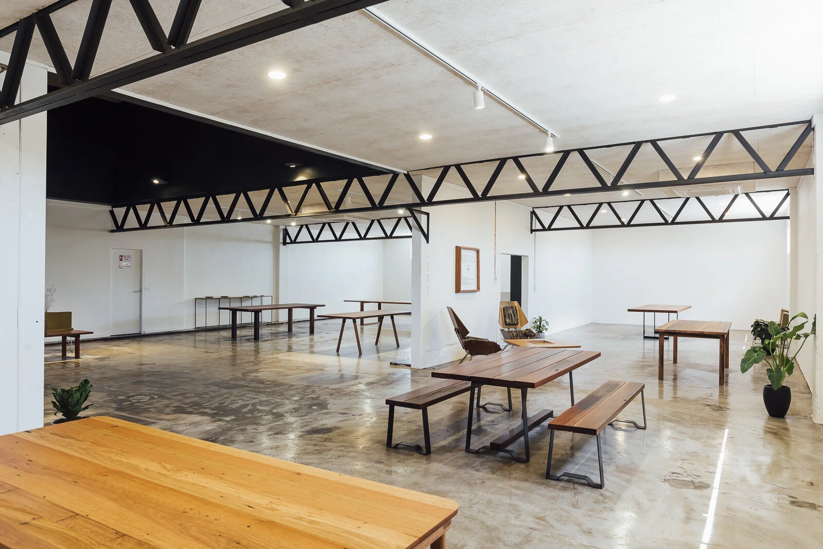 ‘10 Tables’ in the Mixing Room Gallery, retrofitted from the old Tip Top dough room.