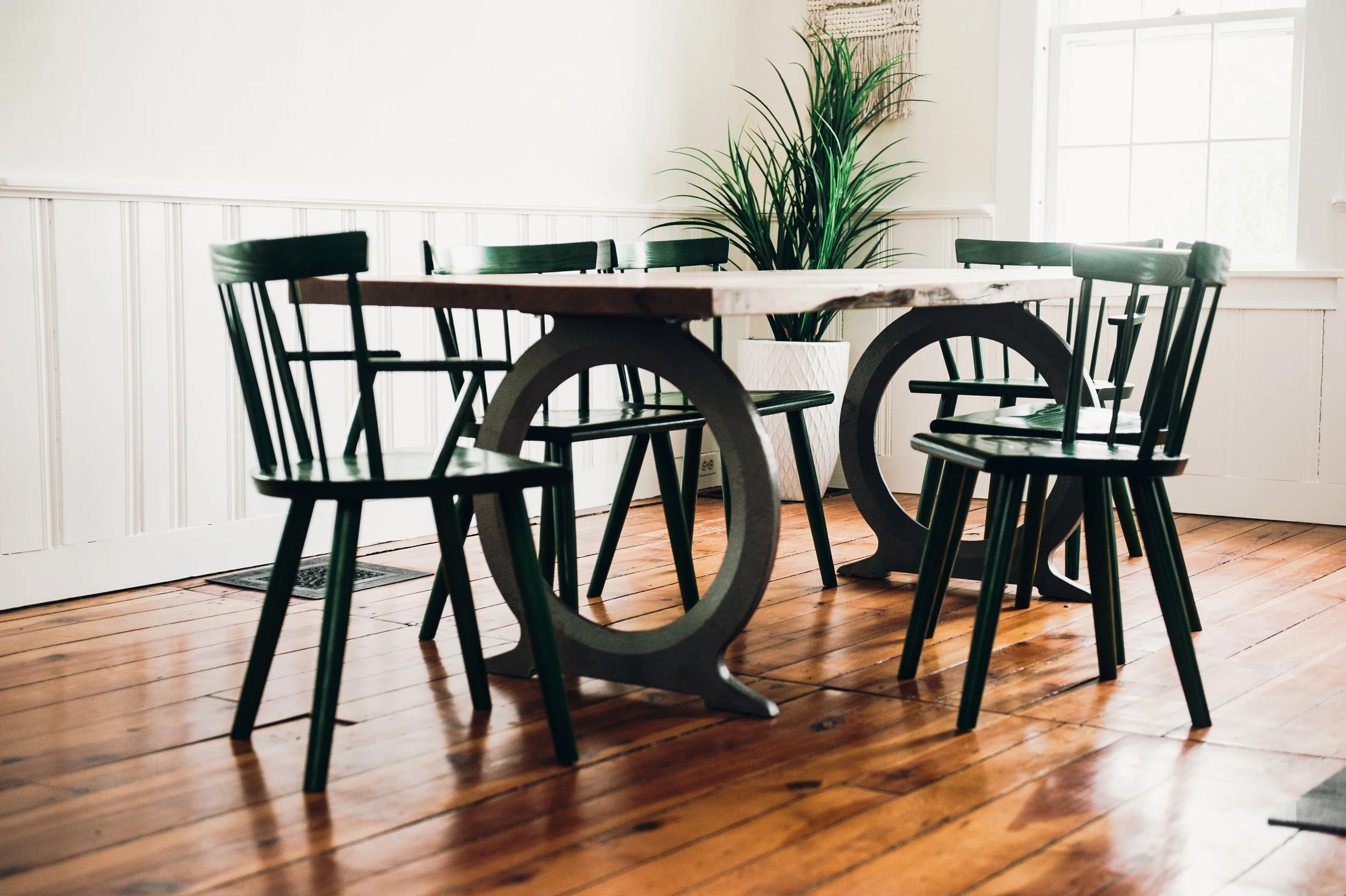 Handmade slab dining table