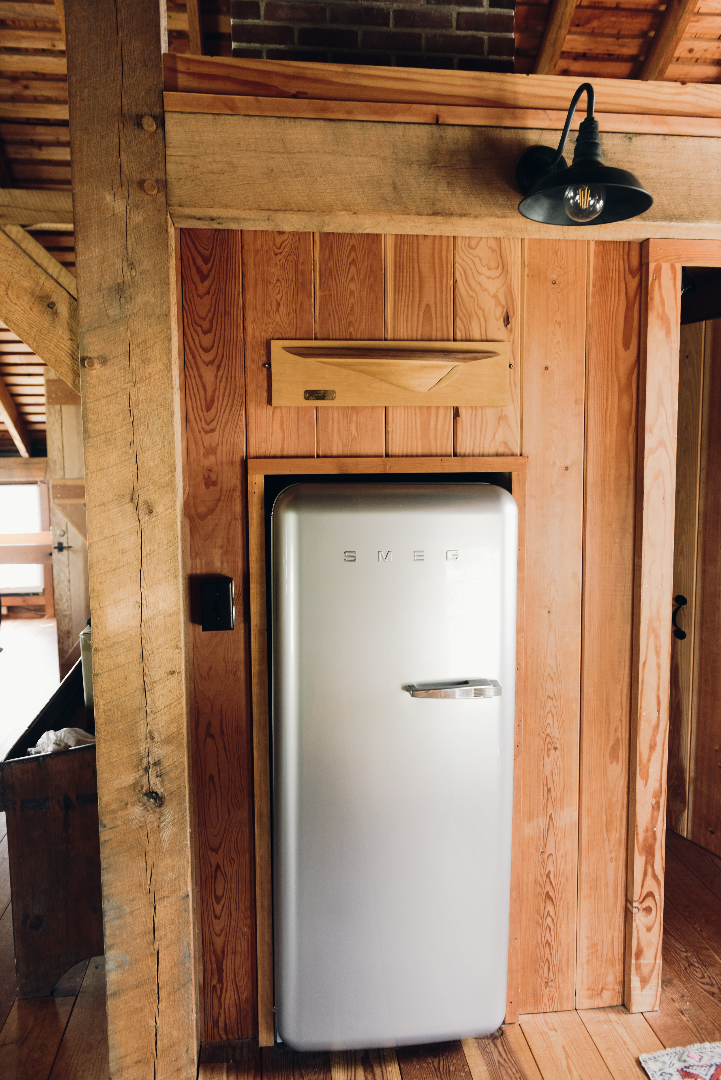 Smeg refrigerator built in cabinet