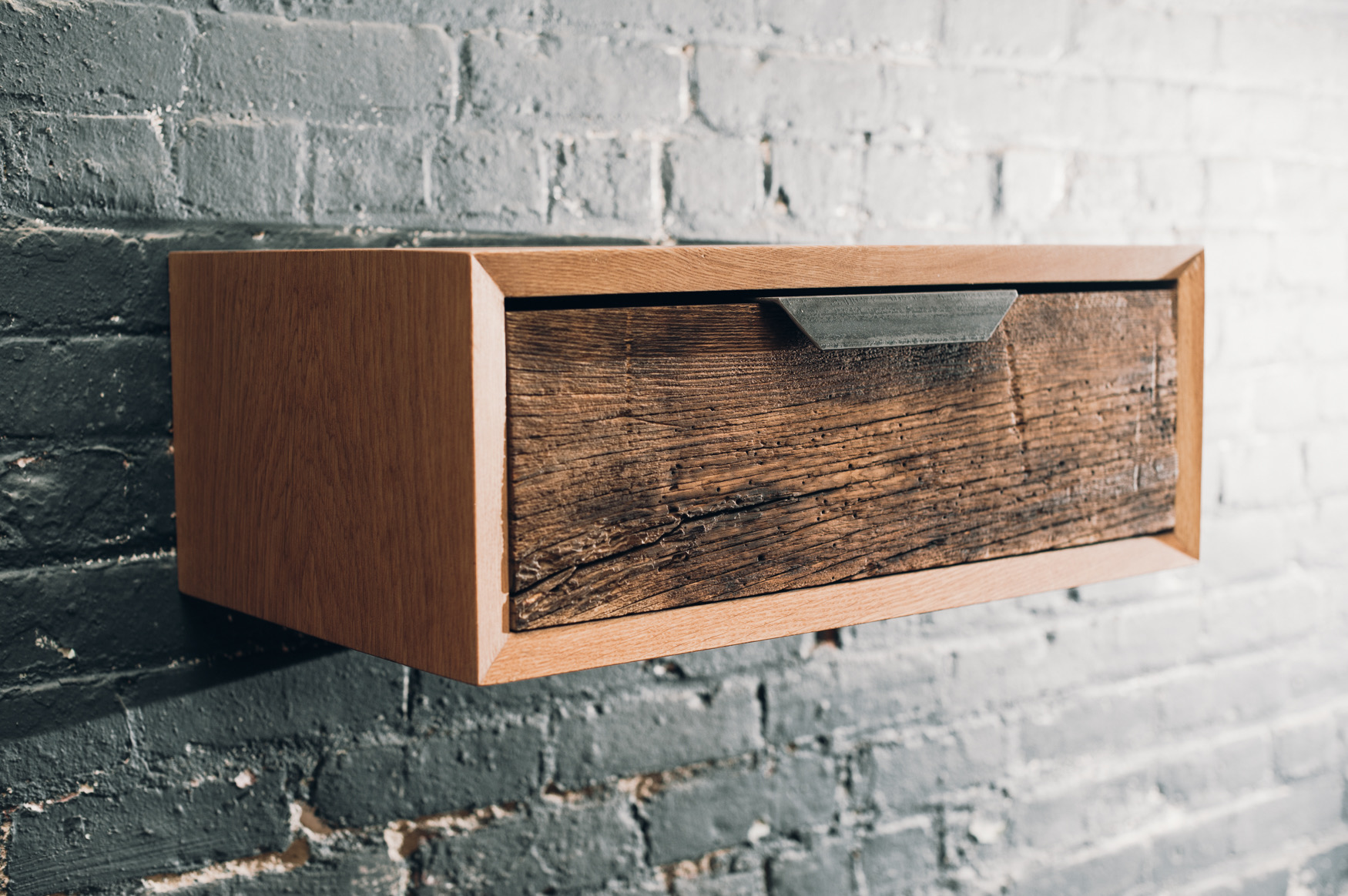 Reclaimed Floating Nightstand