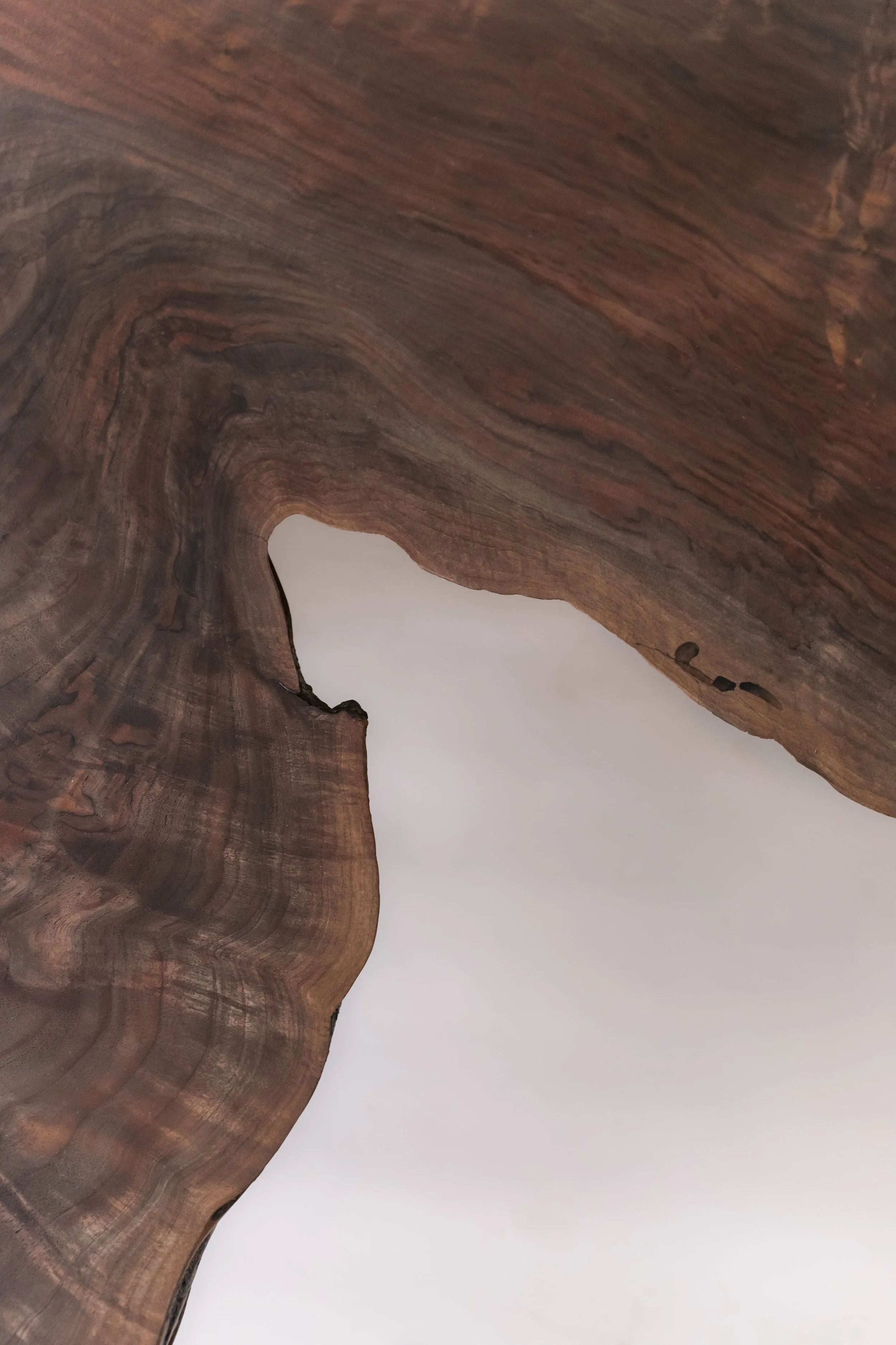 live edge walnut detail 
