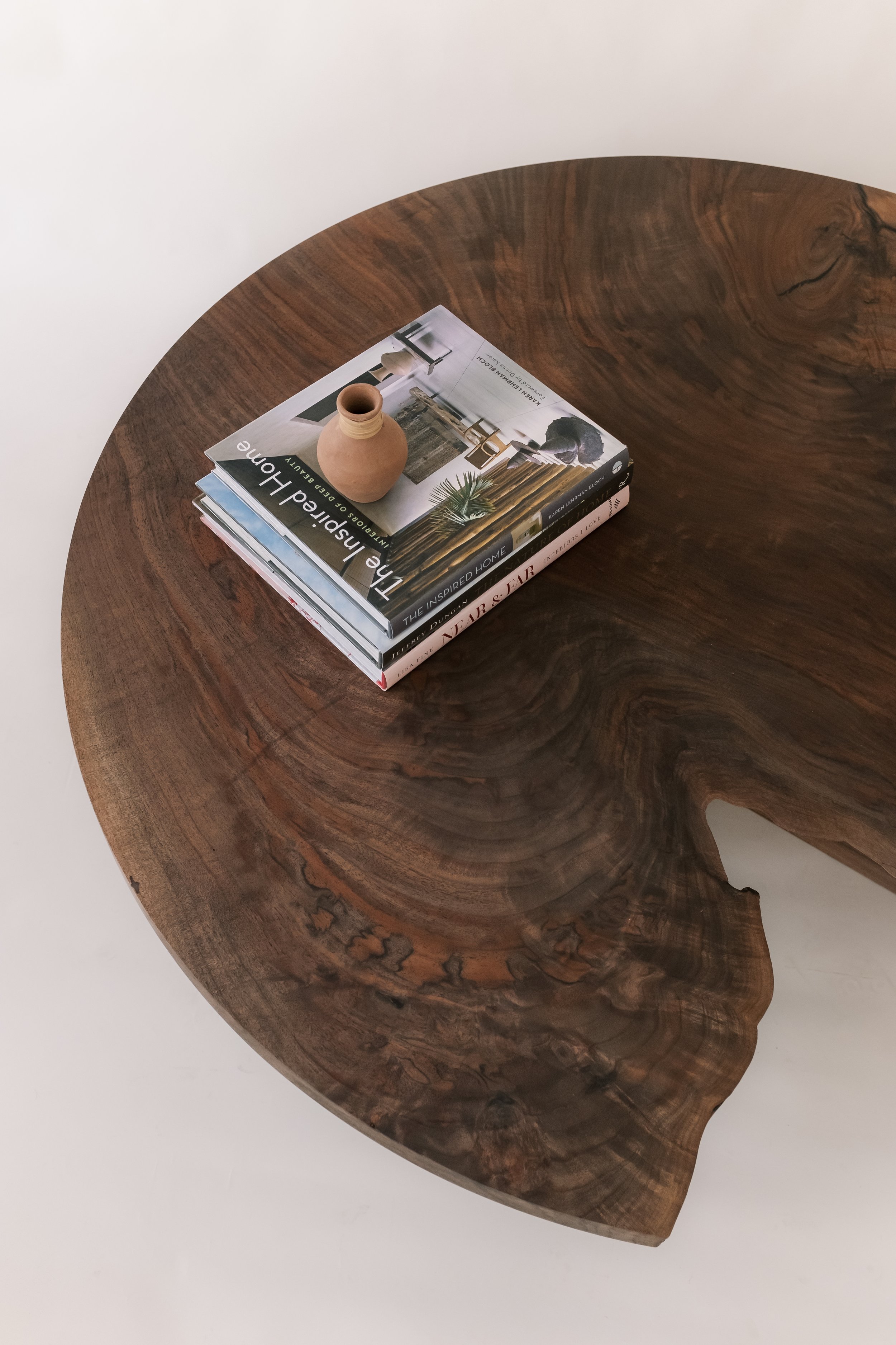 books on coffee table 