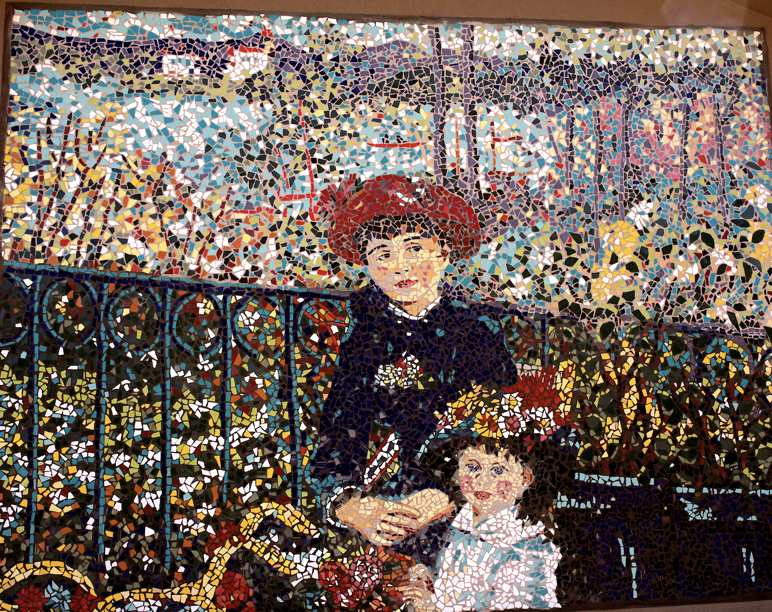 Monet painting mosaic reproduction