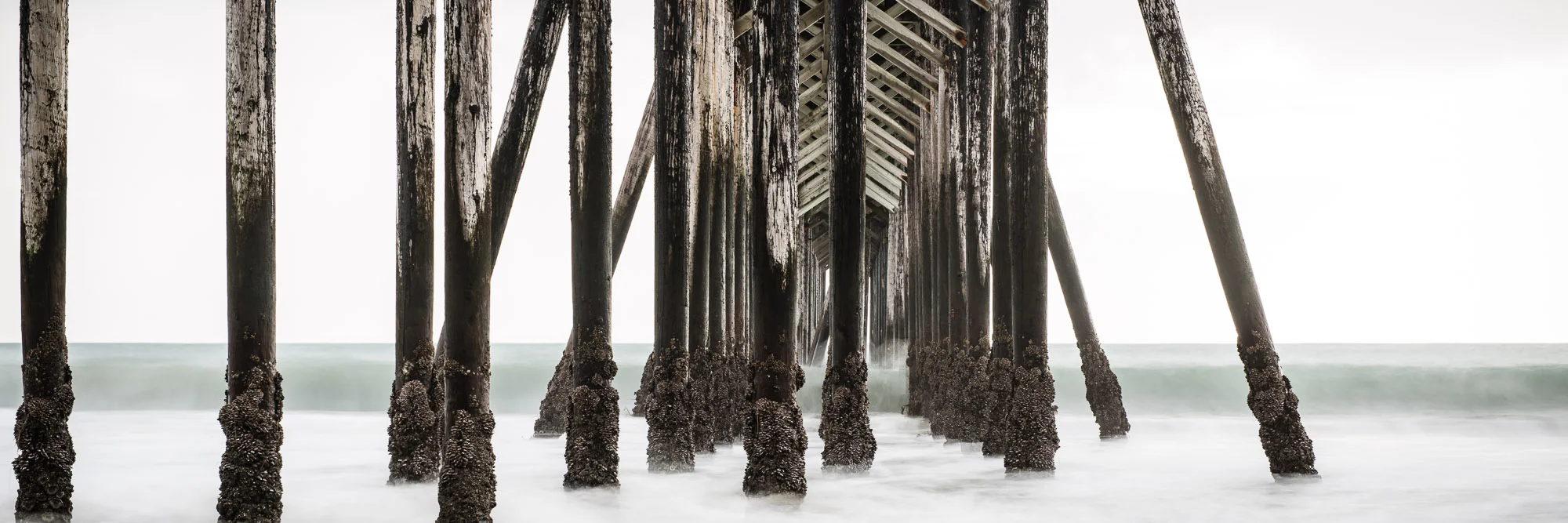 San Simeon Pier Aluminum Print - 10"x30"