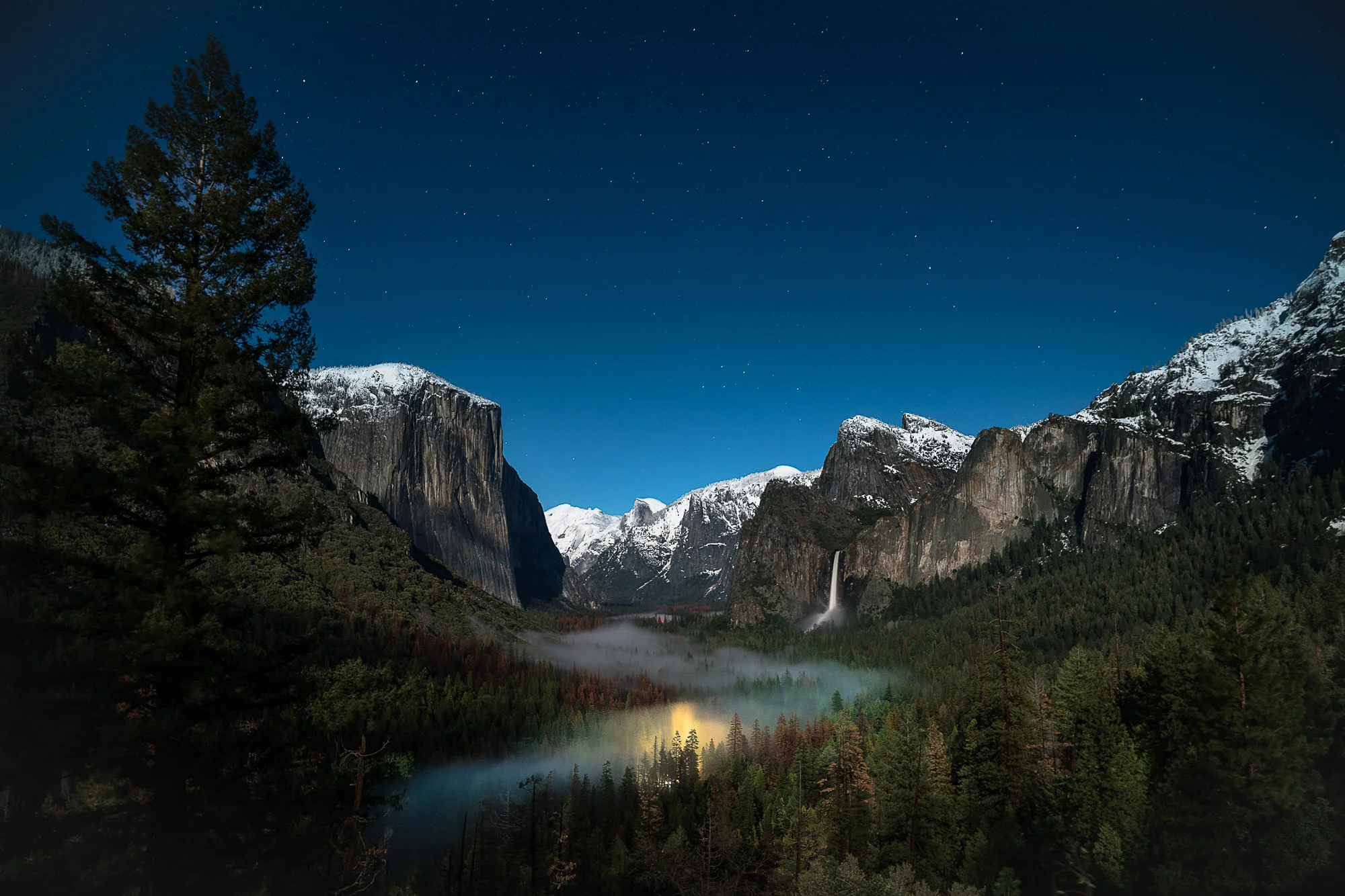 Valley Moonlight - Yosemite National Park