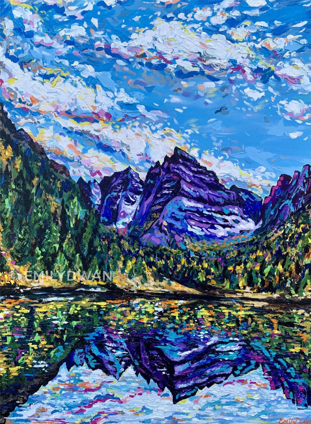 Aspen Colorado,Maroon Bells Art Print by Denver Artist Emily Dwan