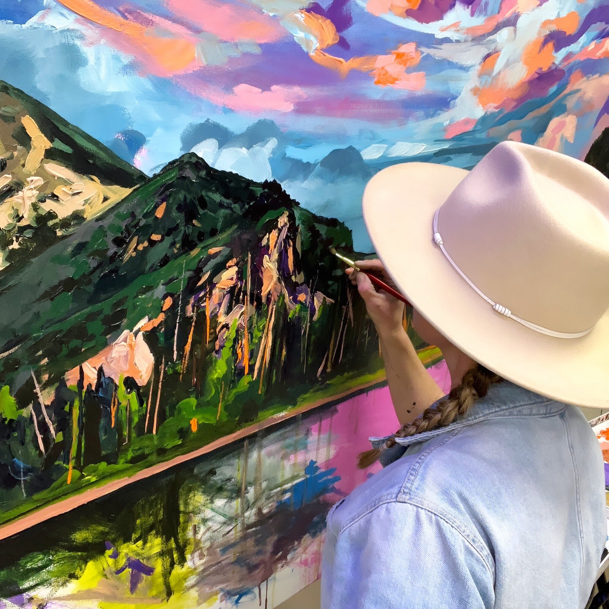 New Lake Dillion Reservoir painting in progress 👀 I&rsquo;ve been having an absolute blast with this one. This Summit County gem is so beautiful and I&rsquo;ve been dying to capture it for years. I&rsquo;ve had so many great memories in these waters