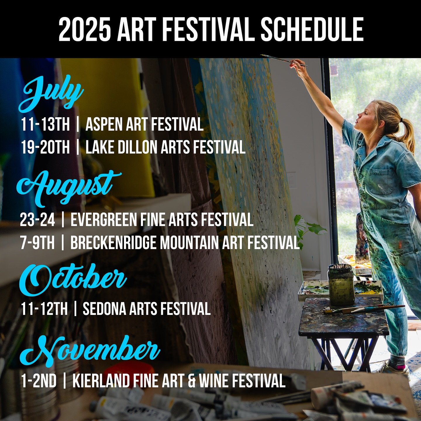 I&rsquo;m thrilled to release my upcoming art festival schedule. For the first time ever, I&rsquo;m branching out of state with a few fall shows in Arizona! 

This is my favorite time of year to share my creations with the world. 

I hope to see many