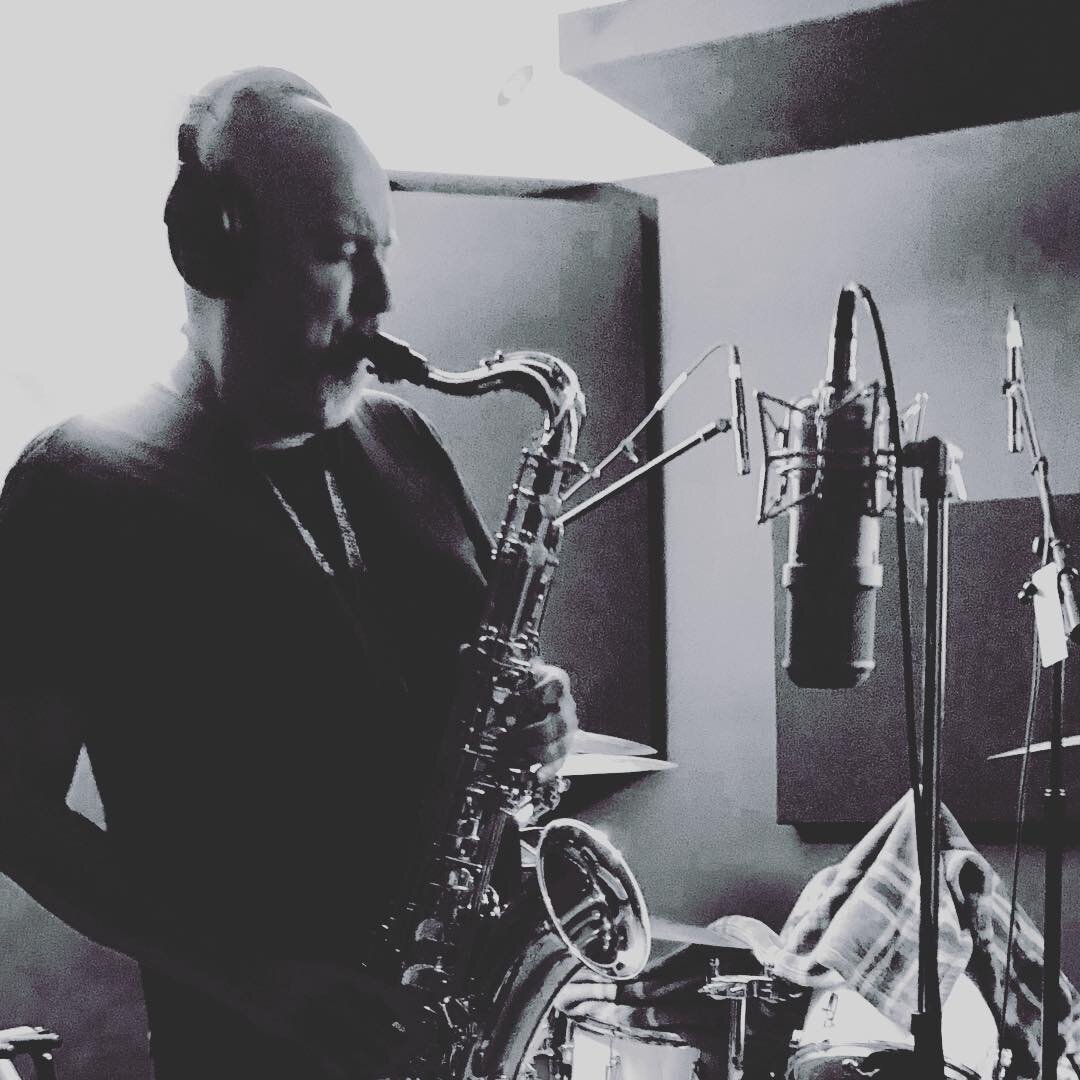 Alex Mahoney crushing the sax track. It was a real pleasure to have such a talented musician in the studio. #singersongwriter #saxophoneplayer #recordingstudio