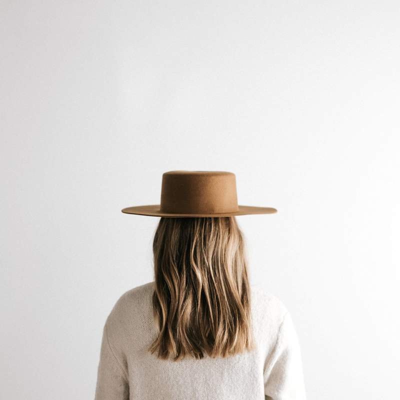 DAHLIA BOATER - BROWN by Gigi Pip 