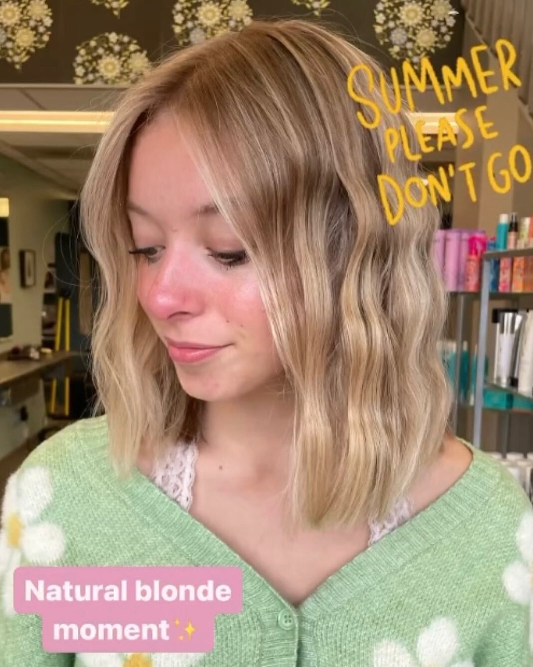 Beachy waves and balayaged blonde beauty!  Color &amp; cut by Lauren.  She has 1 color opening today.  Run to the phone and call 907 279.9617! #blondeambition #beachyblonde #hairgoals #shwarzkopfprofessional #bumleandbumblesalon