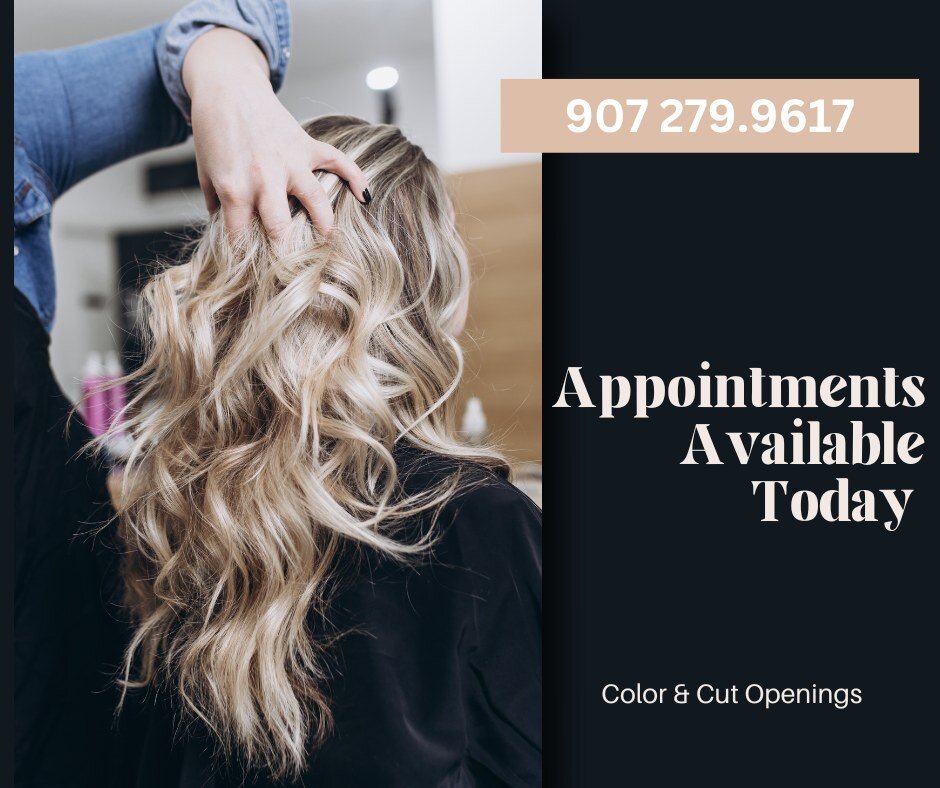 We are excited to announce that we are fully staffed and have daily appointments available.  Our team is stacked with TALENT! Give us a call today.  907 279.9617
#makeithappenmondy #monday #akhair #907 #bumbleandbumblesalon #lastminuteappointmentwelc