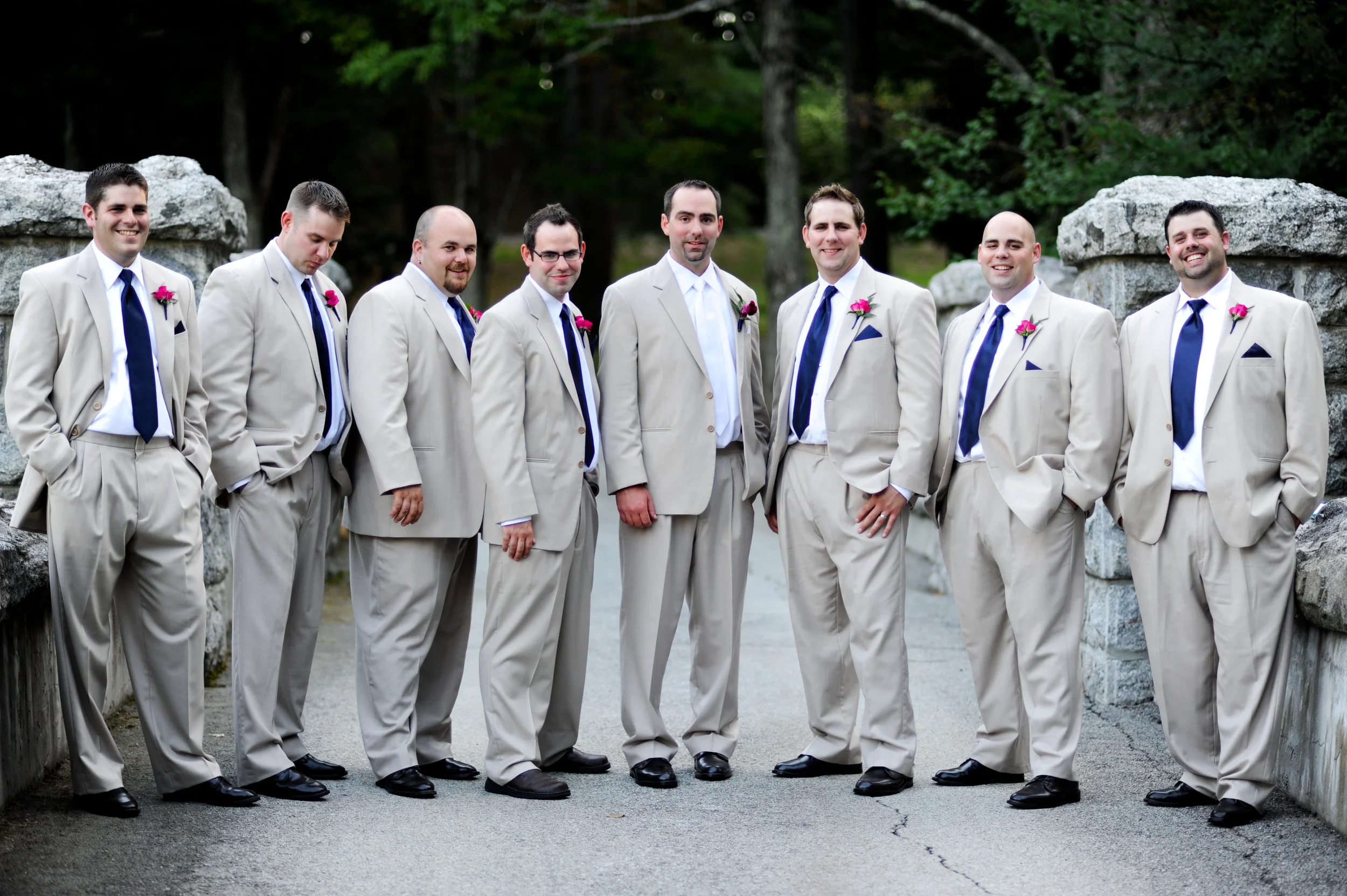 The handsome groom and his groomsmen