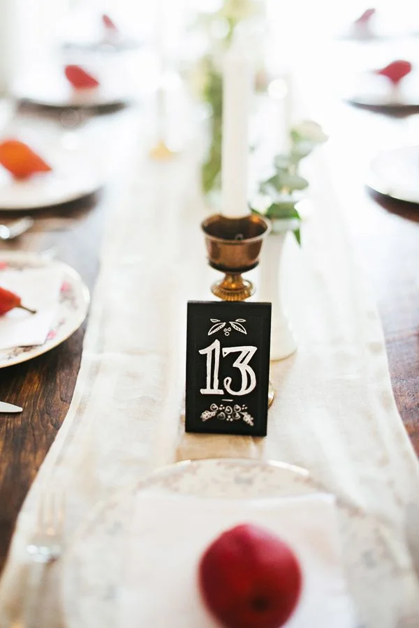 These charming petite table numbers stand out and are noticable but not overpowering on a table. 