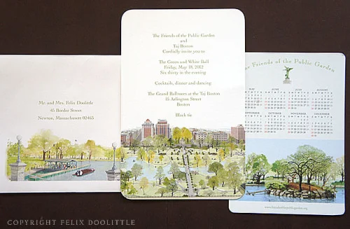 We love Felix Doolittle's amazing illustrations and the detail work on the envelope is just genius!