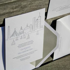 This sketch of the Boston Skyline evokes that great feeling of being along the Charles River - so Boston!