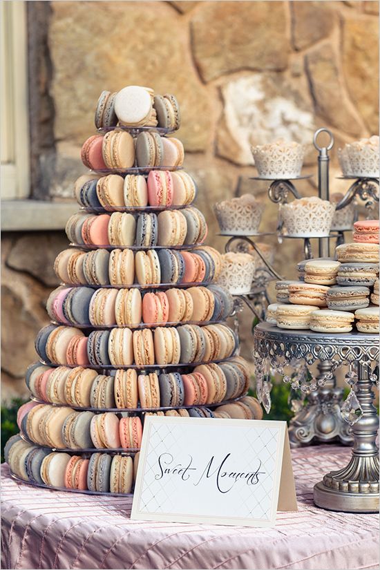 Macarons are so trending right now but the cookie has been around a long time! It can be colored to match your wedding palette and filled with many different kinds of fillings. We love this Macaron Tower as a way to display these delicious cookies.