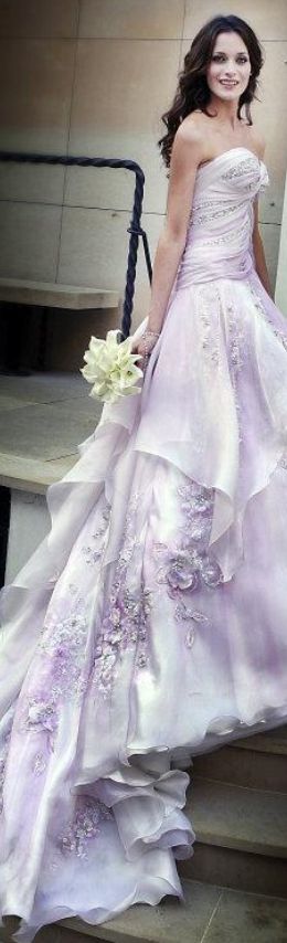 This Lilac Wedding Dress takes our breath away!
