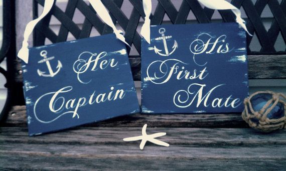 Chair Signs for a perfectly military themed wedding!