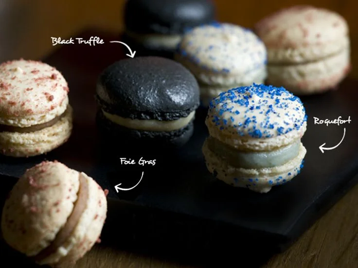 We think these savory macarons by Richart Chocolates are just genius - Foie Gras, Roquefort Cheese and Black Truffle would be so intriguing and quite possibly the show stopper at your cocktail hour!
