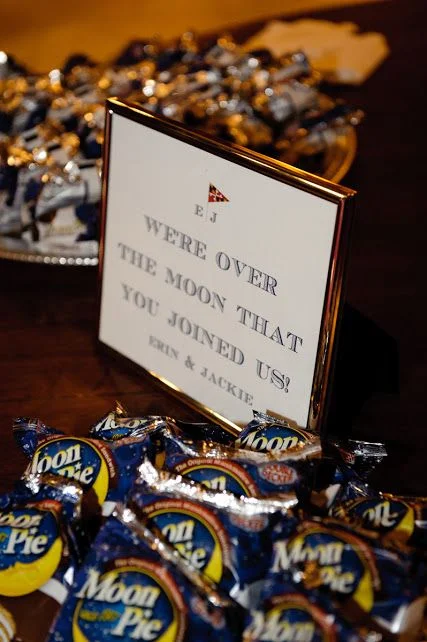 If you've never had a moon pie , you have not lived!! They are little packages of deliciousness that are similar to a S'mores but have three main flavors - Chocolate, Banana and Vanilla. 