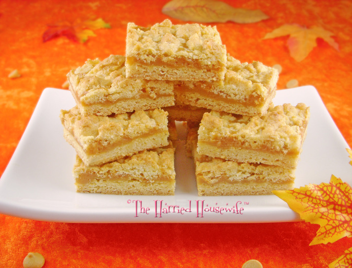 Butterscotch Bars - I've been seeing a lot of butterscotch inspired recipes lately which makes me think that Butterscotch is the new Caramel. I love both so it's not a problem but this recipe for Butterscotch Bars sounds very intruiging. I love bar cookies because they usually bake pretty quickly and they ship very well. 