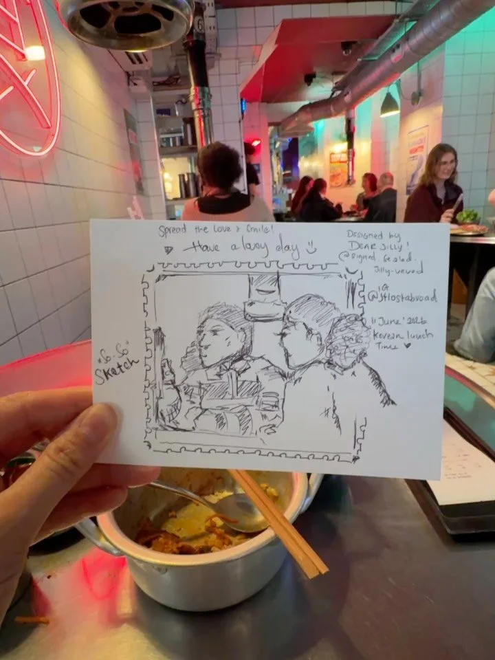 I&rsquo;m starting a little routine to sketch whenever I am out and about! I am giving my sketches away to whom I draw! Just to put a smile on a stranger face! Another &ldquo;so-so sketch&rdquo; done for the day! To the girls who got it! I hope you l