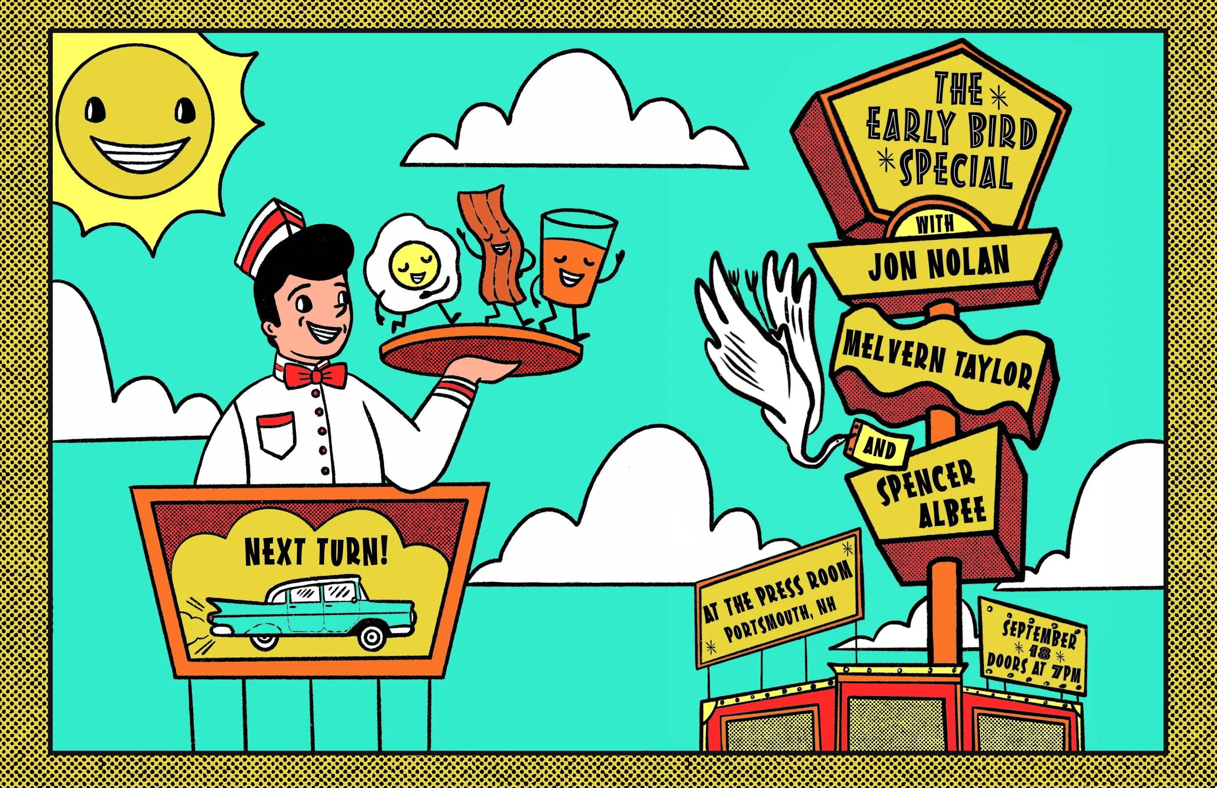  2022 Secondary poster + coloring page for  The Early Bird Special   