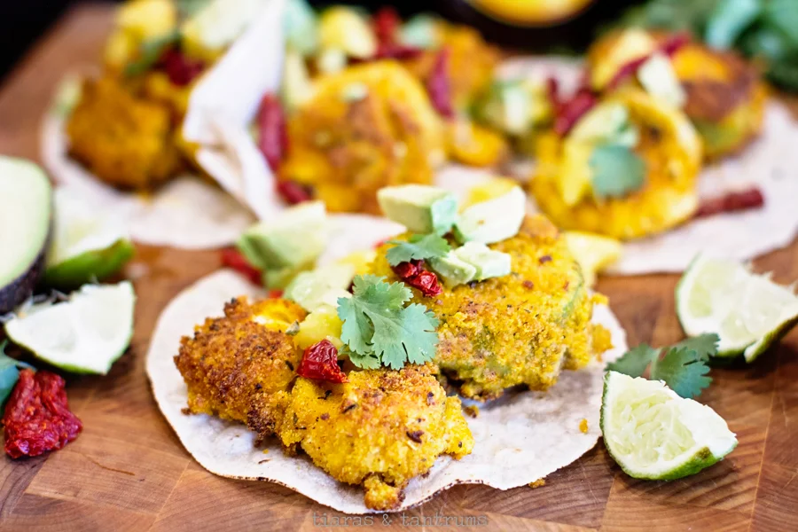 Mozzarella Stuffed Tacos with Fried Green Tomatillo — Tiaras & Tantrums