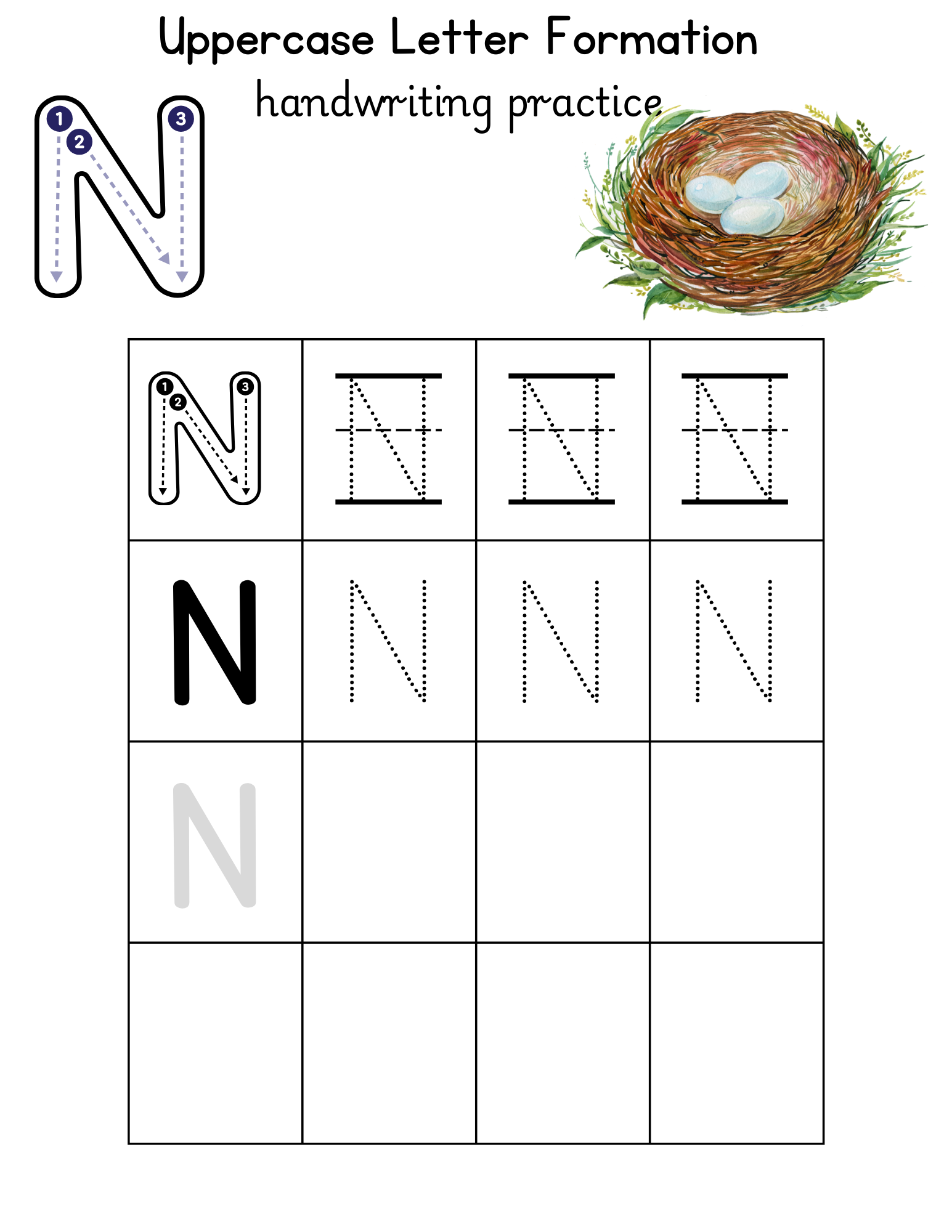 Letter N Activity Bundle – 25 Printable Worksheets, Crafts \u0026 Learning  Activities for Kids - Simple Mom Project Store, image size:1545x2000