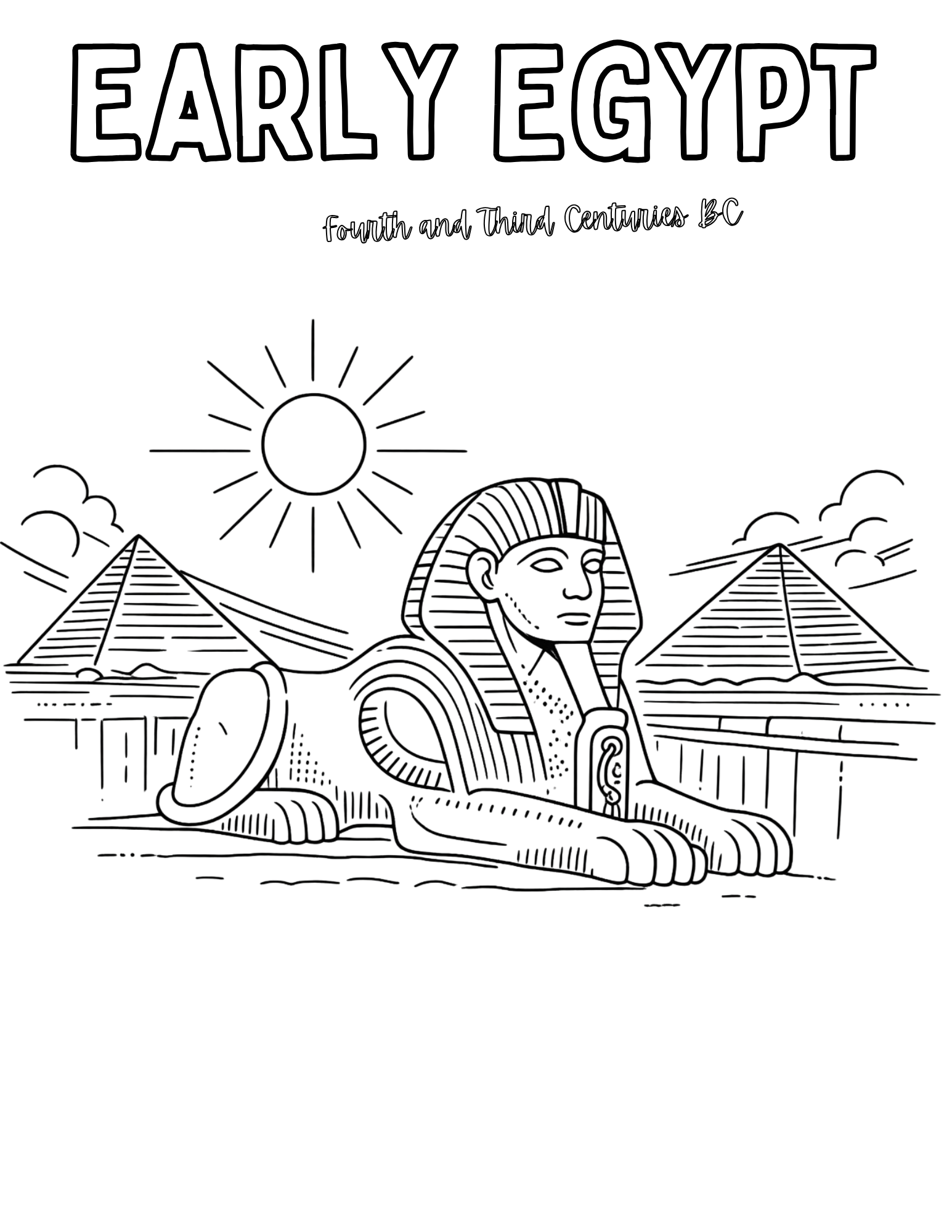 Ancient World History Coloring Pages — Tiaras & Tantrums