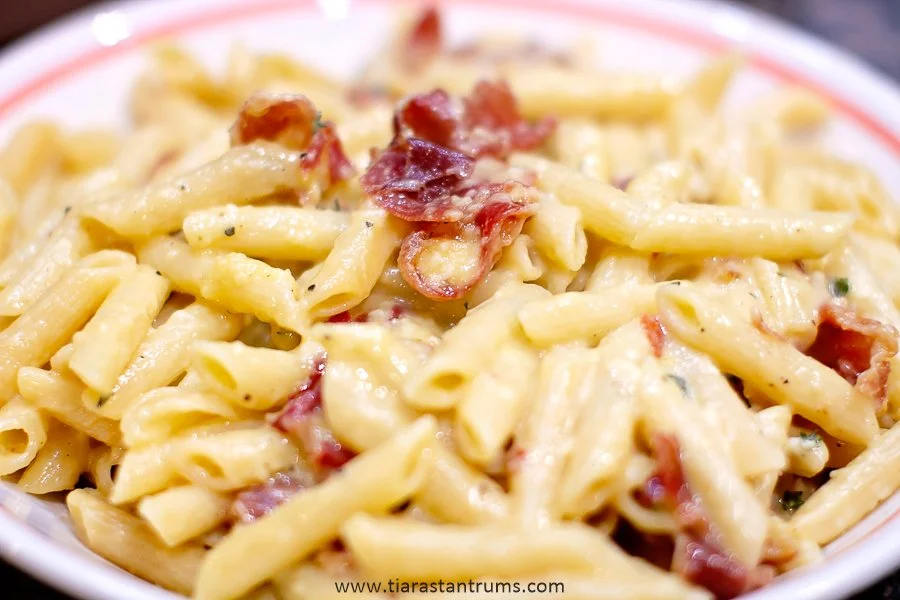 Classic Pasta Carbonara with Pancetta Recipe — Tiaras & Tantrums