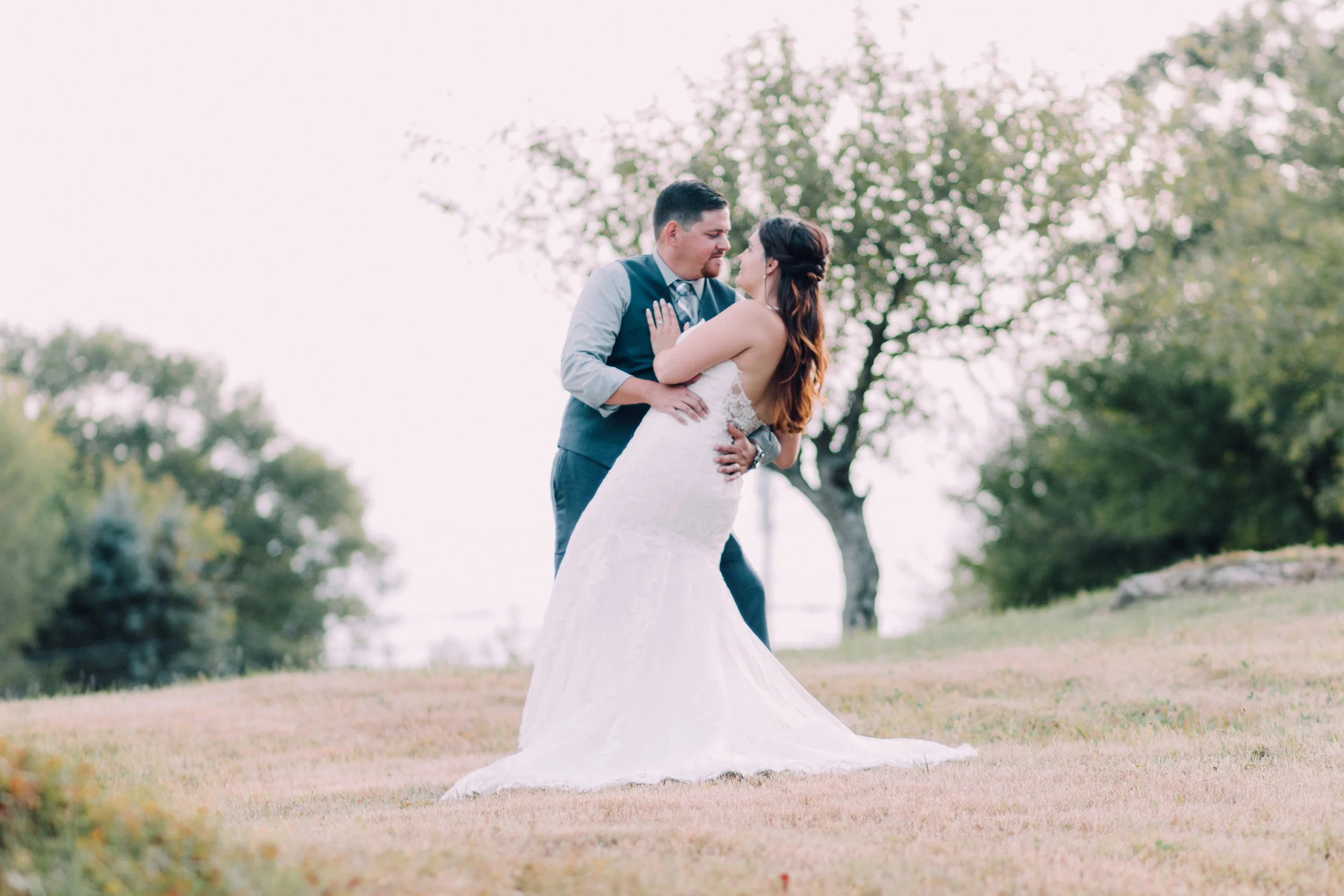 Kayla + Scott at their intimate backyard wedding (Waterboro, ME)