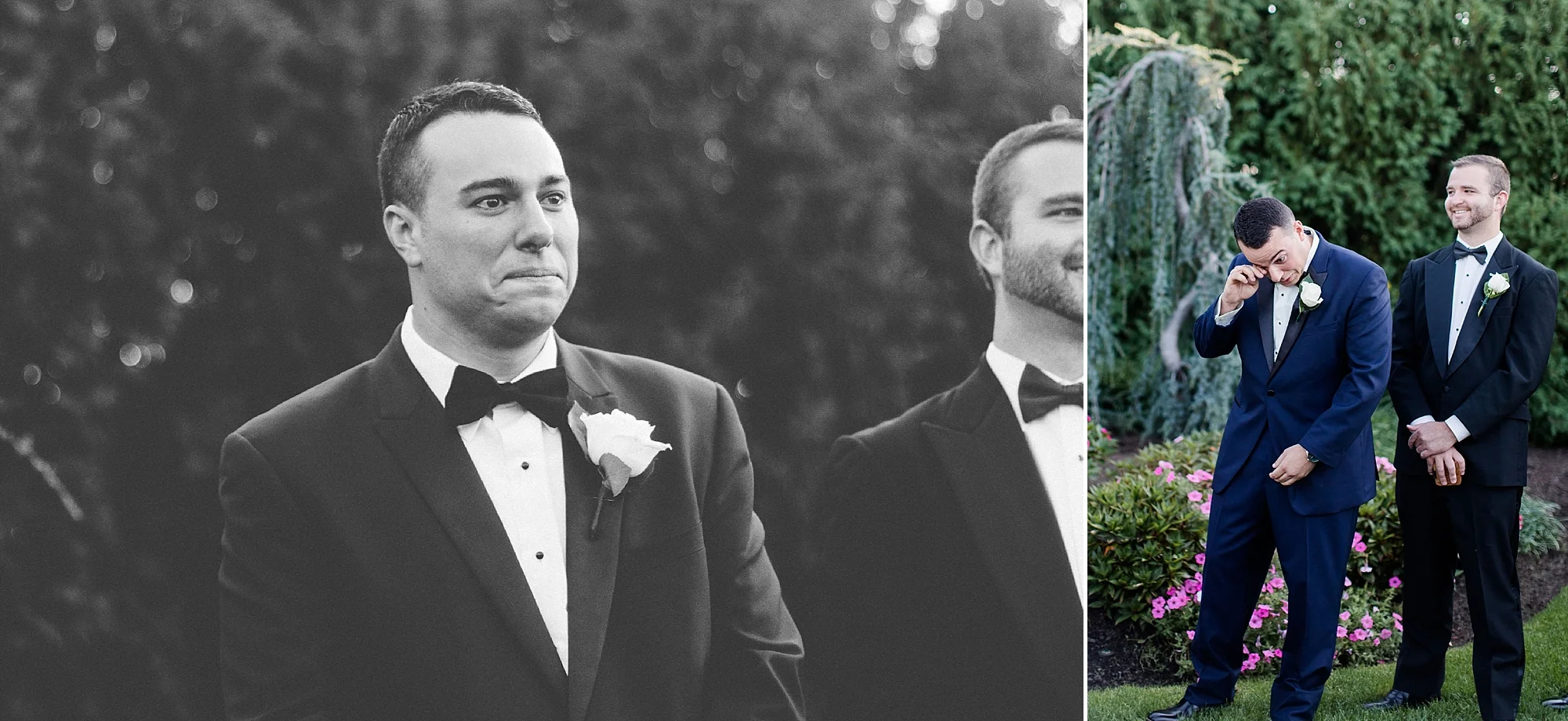 A first moment didn’t sour their ceremony aisle first look in the least. The sweetest reaction! We were tearing up behind our cameras
