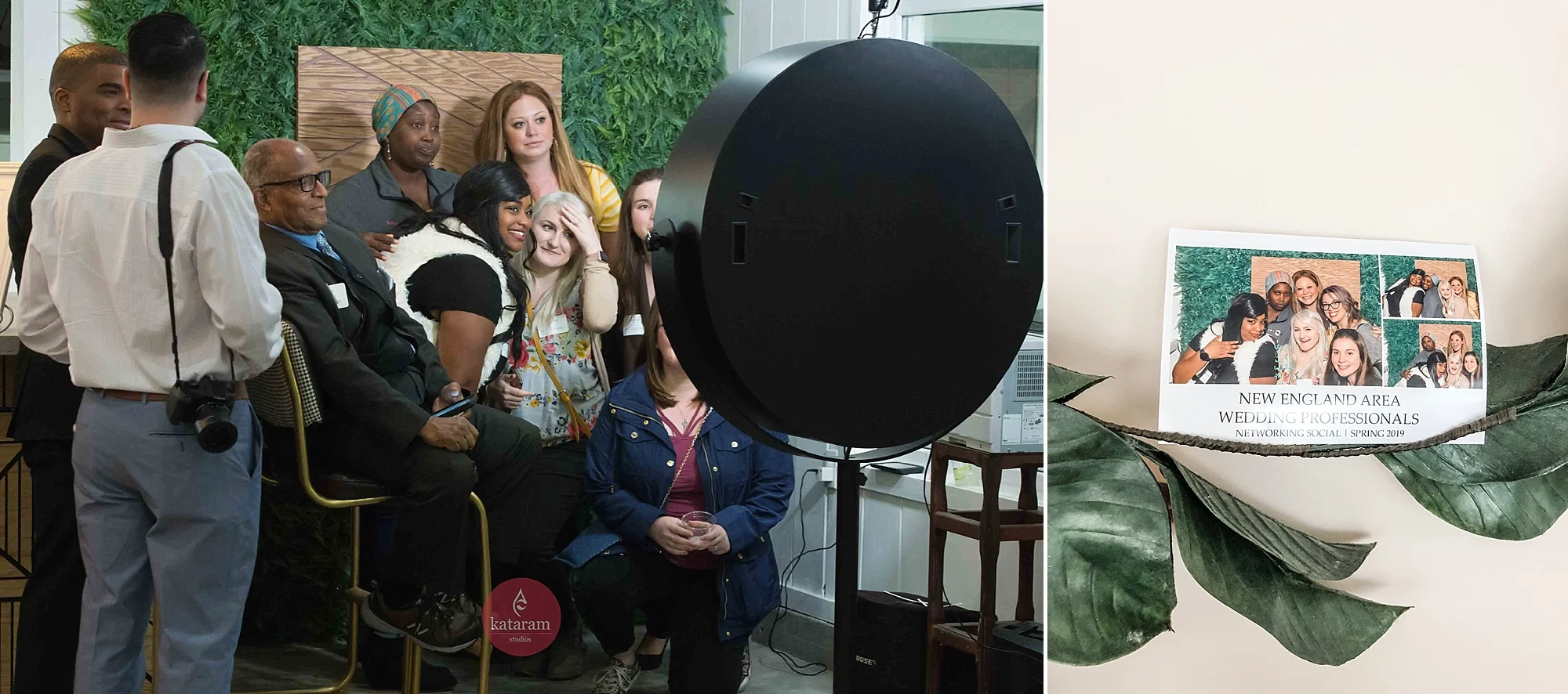 Our Photobooth keepsake! (Photo on left by: Kataram Studios )