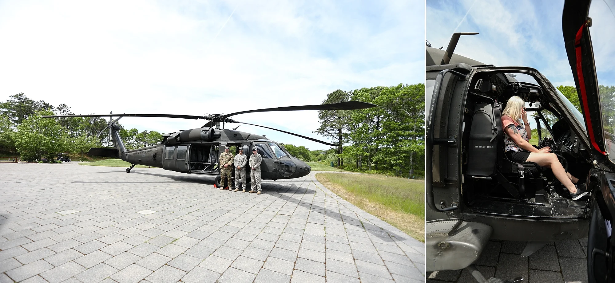 Apache Helicopter from the Air National Guard. I got to test it out. The crew jokingly assured me I couldn’t accidentally turn it on, but if I somehow figured out the 11 page checklist to get the Apache off the ground, I could take it haha
