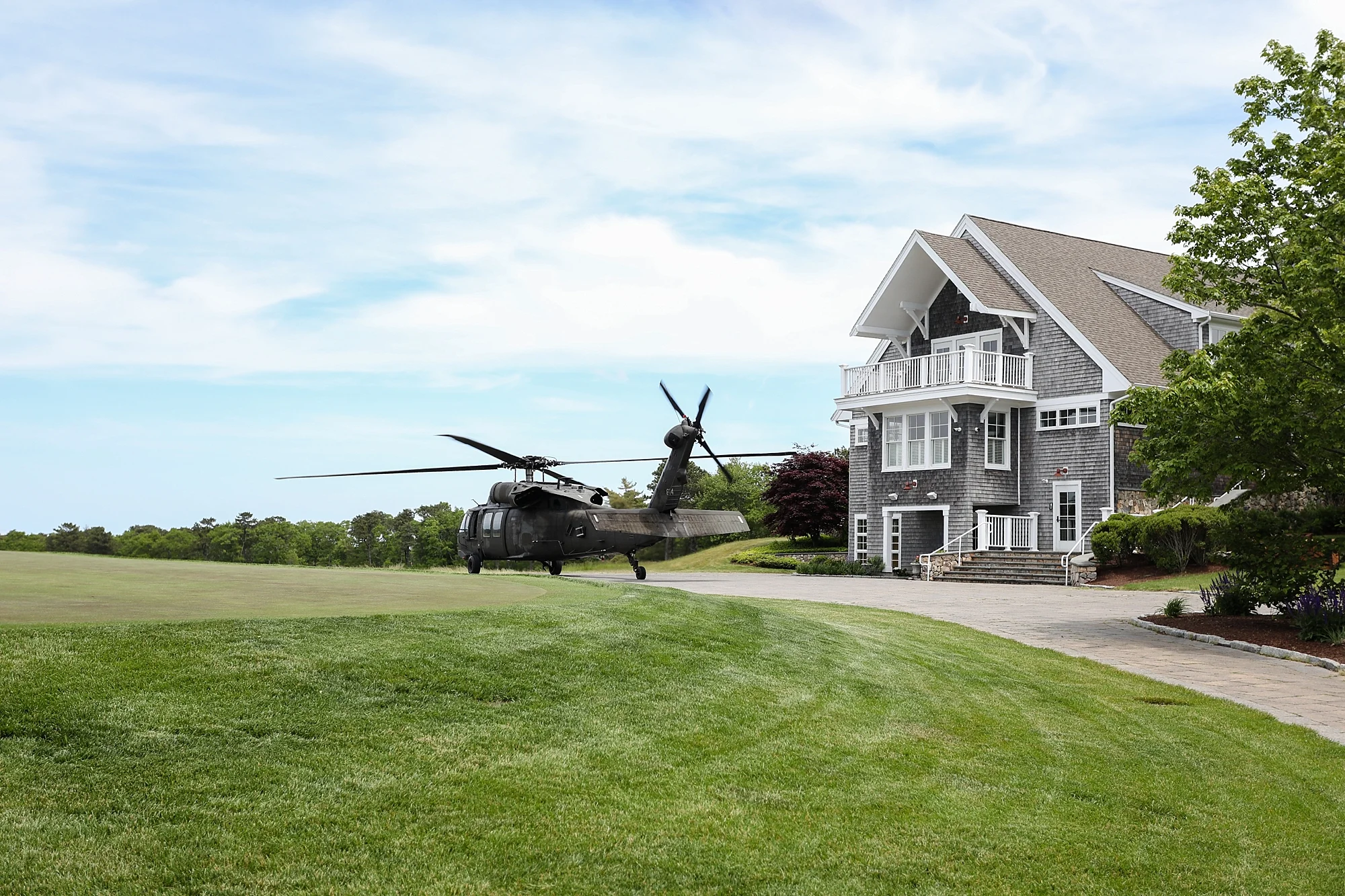 The Air National Guards Apache Helicopter Flight Crew preparing for take off.