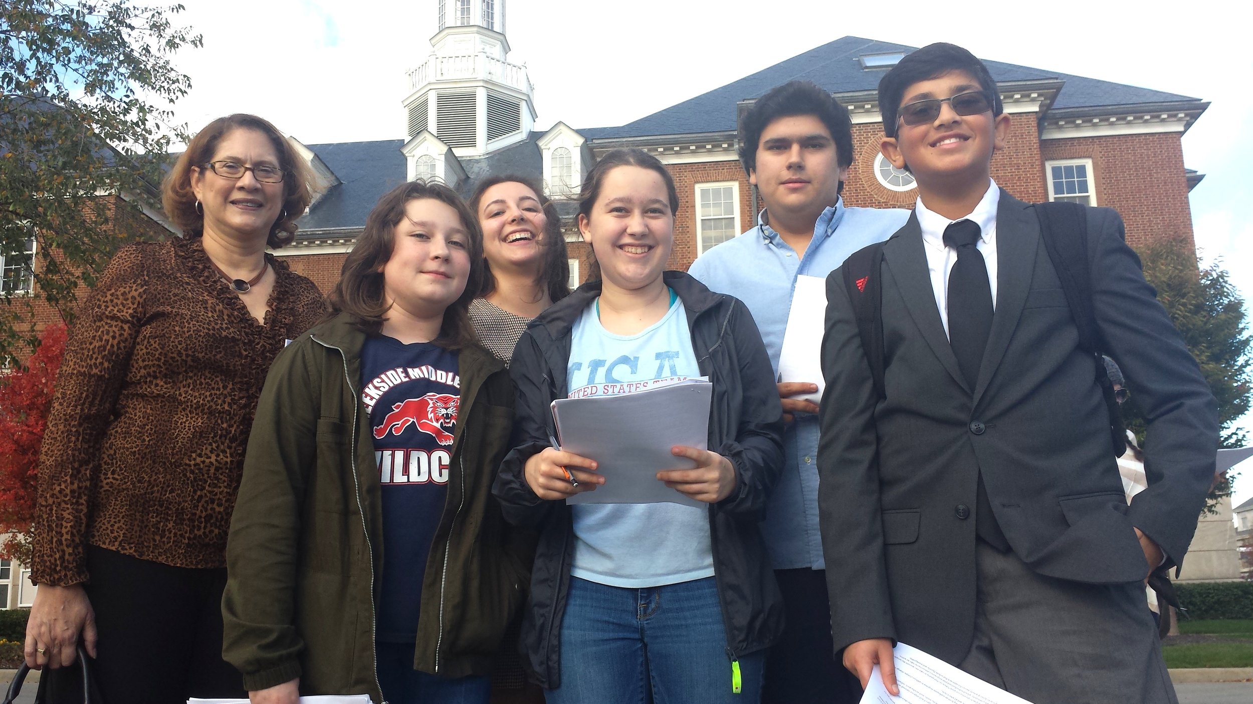 The Promise Project (left to right): Adult coach Leslie Webb, with Natalie, Miranda, Alex, Jose and Jodh.
