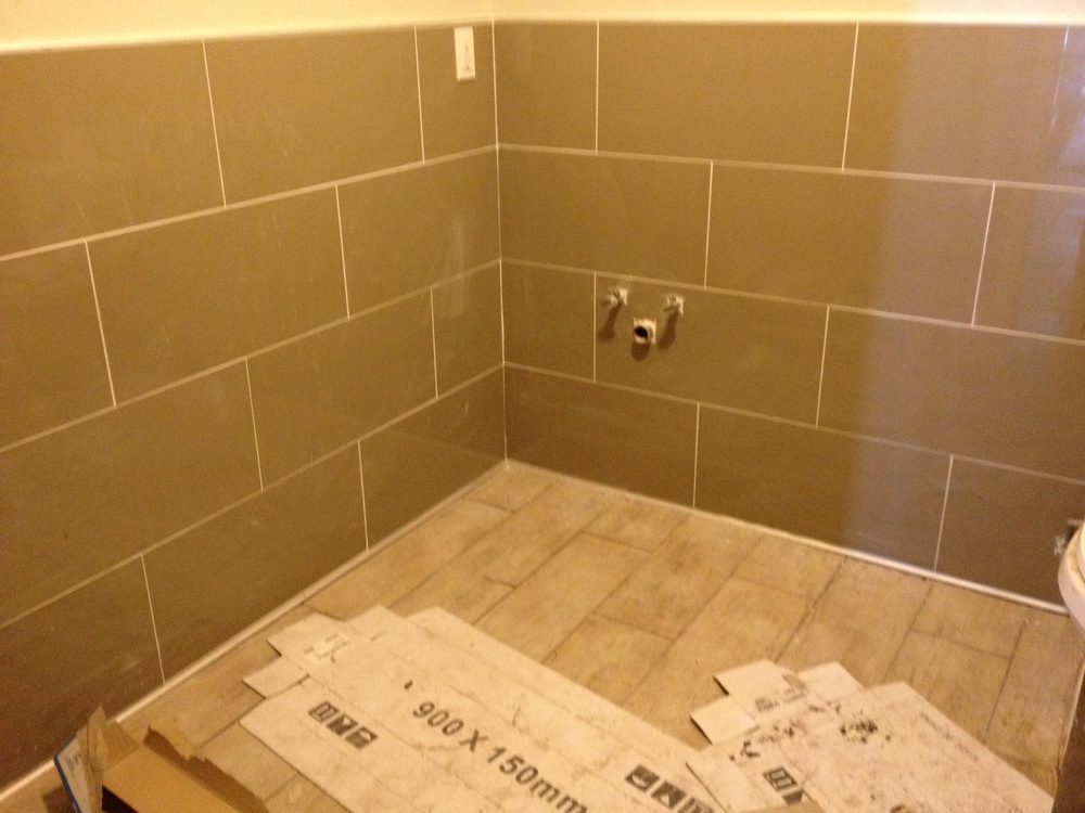 Bathroom tiling work