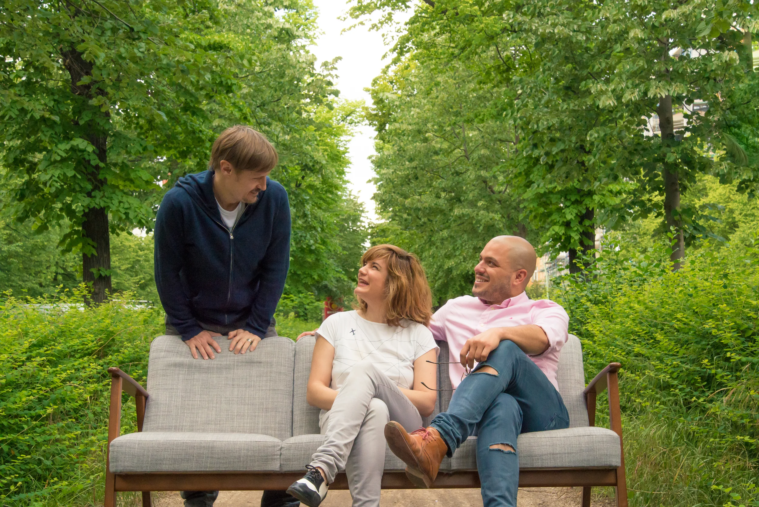 (Left to right) Per zennström, creative director | lisi badia, art director | justin merino, founder & managing director.