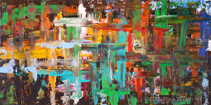 Social Barrier - 24”x48” on wood panel, 2012
